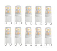 Jiotouhu G9 LED bianco caldo 3000 K, 3 W, equivalente a lampadina alogena da 30 W, lampadine LED G9, 300 lumen, angolo di fascio di 360 gradi, lampadina a LED non dimmerabile, 10 pezzi
