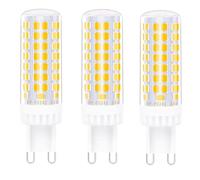 Jiotouhu lampadina G9 LED, 10W equivalente a 100W alogena, Bianco caldo 3000K, Contiene 95 perle, Angolo luminoso super luminoso di 360 °, 220V, Non dimmerabile, Confezione da 3