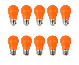 Jiotouhu Lampadine LED E27,300LM,Lampadina LED a Globo A50 Attacco E27, 3W equivalenti 30W, per Esterni, Patio, Feste, Natale,Nozze,confezione da 10 pezzi, Arancione