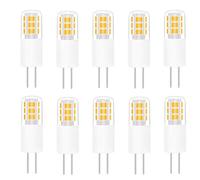 Jiotouhu LED Lampade G4 Bianco Caldo 3000K 12V AC/DC Lampadine 2W Sostituisce 20W Alogene, 16 2835 SMD 200LM Angolo del fascio 360°Senza sfarfallio Non Dimmerabile 10 Pezzi