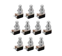 JIOYUNG eufeifeiegds 10 Pezzi SPST momentaneo Soft Touch Interruttore a Pedale normalmente Aperto 2 Pin Stomp Box Pulsante Interruttore a Pedale for Effetto Chitarra wefeiegds