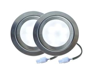 JIOYUNG eufeifeiegds 2 Pezzi 68mm Luce Cappa Cucina Sostituzione 1.5W LED 12V DC for Foro 55-60mm 20W Lampadina alogena Sostituzione wefeiegds(Warm White 3000K)