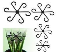 Jiozermi 12 supporti per steli per piante, accessori per piante in plastica riutilizzabili, per interni, supporto per piante d'appartamento rampicanti, paletti, traliccio, gancio per la crescita di