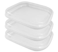 Jiozermi 3 custodie trasparenti rigide con cerniera, custodia portatile per cosmetici con cerniere, custodia rigida trasparente con cerniera, per organizzare e riporre oggetti (media)