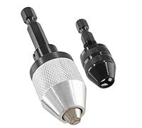 Jiozermi Adattatore per mandrino da 1/4 di pollice, mandrino senza chiave con codolo esagonale, adattatore per trapano a cambio rapido da 0,3 a 6,5 mm, 0,3 a 3,6 mm
