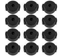 Jiozermi Dadi neri per piatti, 8 mm, 12 pezzi | Plastica, sgancio rapido, dado Cymbal Mate, Percussion Drum Kit Parti Accessori