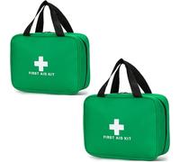Jipemtra 2 sacchetti di pronto soccorso da viaggio, per primo soccorso, compatti, per medicinali di sopravvivenza, per auto, casa, ufficio, cucina, sport, attività all'aperto (verde BB)