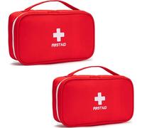 Jipemtra 2 sacchetti di pronto soccorso vuoti rossi per il primo soccorso, borse mediche per casa, emergenza, viaggi, campeggio, escursionismo, attività all'aperto, primo soccorso (rosso BB)
