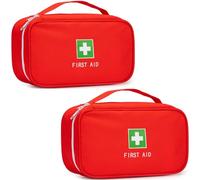 Jipemtra 2 sacchetti di pronto soccorso vuoti rossi per il primo soccorso, borse mediche per casa, emergenza, viaggi, campeggio, escursionismo, attività all'aperto, primo soccorso (rosso LB)