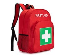 Jipemtra Borsa di emergenza rossa per il primo soccorso, borsa vuota medica di primo soccorso, per il primo soccorso, per escursioni all'aperto, viaggi, campeggio, cura del giorno, Red Lb, Rucksack