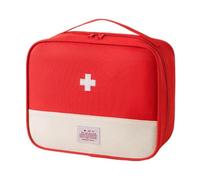 Jipemtra Borsa di pronto soccorso rossa vuota borsa di primo soccorso borsa da viaggio medica primo soccorritore di emergenza borse compatte per medicine per auto, casa, ufficio, cucina, sport