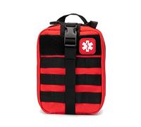 Jipemtra - Borsa tattica di primo soccorso MOLLE EMT IFAK con custodia antistrappo per trauma di primo soccorso medico di emergenza, sacchetto tattico militare (rosso II)