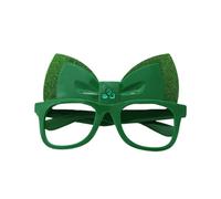 Jipersuo Accessori per il giorno di San Patrizio, occhiali da sole in plastica verde, per decorazioni per feste di San Patrizio, accessori per feste (verde, 16 x 12 cm)