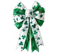 Jipersuo Decorazione con fiocco per il giorno di San Patrizio, decorazione per festival irlandese, può essere appesa davanti alla porta, per soggiorno e giardino, decorazione per feste (verde, 30 x 45