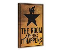 JIPMOK Poster su tela con stampa di The Room Where It Happens, decorazione artistica da parete per soggiorno, camera da letto, 60 x 90 cm