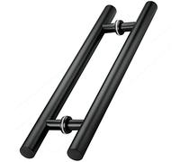 JIPOFAN Maniglia per Porta incassata con ferramenta, Maniglie per Porte in Legno/Vetro, Due Maniglie Rotonde Laterali, Maniglie per cancelli Lunghe 24 pollici/32 pollici/40 pollici/47 Pollici