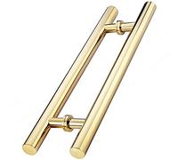 JIPOFAN Maniglia per Porta incassata con ferramenta, Maniglie per Porte in Legno/Vetro, Due Maniglie Rotonde Laterali, Maniglie per cancelli Lunghe 24 pollici/32 pollici/40 pollici/47 Pollici