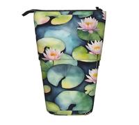 JIPOFD Black Lily Pad Standing Pencil Case, Cute Stand Up Pen Pouch,Portamatite Portatile,Per Forniture Per Ufficio