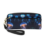 JIPOFD Jellyfish Ocean Makeup Bag Pouch Cosmetic Bag Travel Toiletry Bag Organizer Cute Storage Bag per le donne, Nero, One Size