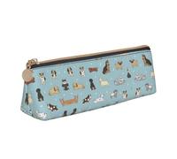 JIPOFD L'astuccio in pelle triangolare creativo con cucciolo di scarabocchi è leggero e comodo con grande capacità di archiviazione