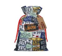 JIPOFD Portatarga natalizia con coulisse, robusto, 21 x 30 cm, adatto per regali di festa e confezioni regalo, 1 pezzo