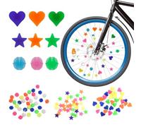 JIRVEX 210 pezzi accessori bici bambina perline riflettenti cliccabili per ragazze e ragazzi
