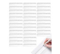 JIRVEX Righello 15 cm, 30 Pezzi Trasparenti | Plastica Flessibile Anti-frattura, Scala Precisione mm/cm Kit Scolastico Completo Resistente per Scuole e Studenti