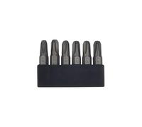 JIS - Set di 6 punte per cacciavite da 35 mm con punta magnetica, codolo esagonale da 1/4, in lega di acciaio S2 e striscia di stoccaggio a 6 fessure, perfetto per moto e auto