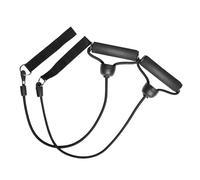 JISADER 2 Fasce per Esercizi con Maniglie, Fasce di Resistenza per Trampolino, Comoda Corda Elastica per Allenamento, per Sport, Yoga all'aperto, Interni