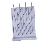 JISADER 27 pioli vetreria da laboratorio stendino per bottiglie provette scolapiatti robusto portatile multiuso materiale PP 12x40x55 cm, Grigio chiaro