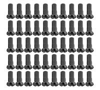 JISADER 50 Pezzi Robusti Capezzoli per Raggi per Bici, Copertura per Raggi Decorativi per Raggi, Copriraggi per Bicicletta per Mountain Road Bicicletta BMX, Nero, 13mm 13G