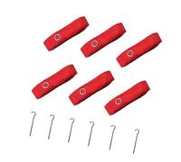 JISADER 6 Pezzi Linee da Beach Volley, marcatori di Linee, Forniture Rosse Lunghe 800 cm, Campo di Confine Portatile, Kit marcatore di Campo per Esterni,