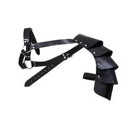 JISADER Armature per spalle gotiche Steampunk Cintura per alzare le spalle, tracolla regolabile, coprispalle Mantello spallaccio medievale per uomo Cosplay, nero