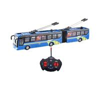 JISADER Autobus telecomandato radiocomandato Modello di Autobus Scolastico Scala 1:32 e luci a LED Ricaricabile per Bambini RC Auto telecomandata, Blu Lungo