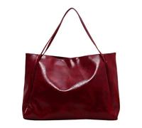 JISADER Borsa a tracolla da donna Borsa tote Borsa da donna leggera casual di grande capacità Regali di l'estate all'aperto, Vino rosso