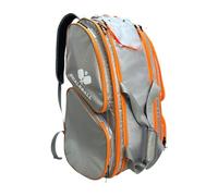 JISADER Borsa per pickleball Pickleball Backpack Borsa per donna uomo Duffle Borse da tennis per paddles Pickleball Gyminton da ginnastica, Grigio Arancione