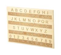 JISADER Braille Alphabet Board con punti rialzati compatto pratico pratico di assistenza didattica strumento educativo per gli studenti