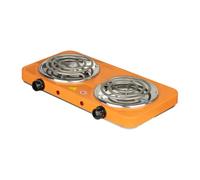 JISADER Fornello elettrico a spirale con doppio fornello da appoggio per uso domestico con spie luminose Comodo piano cottura con bruciatore 2 piastre