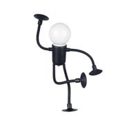 JISADER Luce notturna carina Forma modificabile Divertente con ventose Lampada da comodino Luce notturna sportiva per ragazzi Ragazze Adulti Cucina, Nero