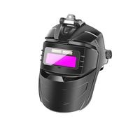 JISADER Maschera per saldatore Copertura per il viso per saldatura Luce variabile automatica Vista chiara montata sulla testa per saldatori Comodo, con faro