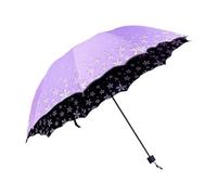 JISADER Ombrello pieghevole da viaggio, ombrello pieghevole compatto portatile resistente alla pioggia ombrello a 10 stecche per spiaggia, shopping, VIOLA