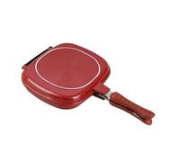 JISADER Padella a Doppia Faccia per Barbecue, Padella per Barbecue, Design Ribaltabile a Doppia Faccia, pentole, pentola per griglia, teglia per Pancake, per, 32 cm