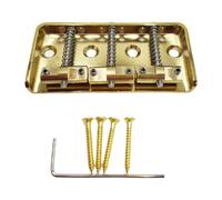 JISADER Ponte per chitarra Chitarra elettrica con viti Cordiera in metallo fissata con chiave Sostituisci ponte corto leggero, Oro