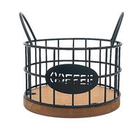 JISADER Porta cialde di caffè Contenitore per cialde di caffè in Metallo con Doppio Manico Organizer Moderno Cestino per cialde di caffè per caffè da banco, Nero