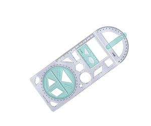 JISADER Righello geometrico multifunzionale che misura i righelli di disegno dello stampino per l'ufficio per la scrittura, Stile b