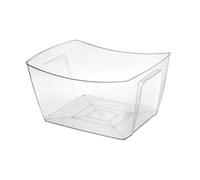 JISADER Secchio per Il Ghiaccio per Feste Vasca da Bevanda con Manico Secchio di Birra Portatile Trasparente per Bottiglie di Birra di Champagne Bevande, Square 12l