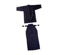 JISADER Set uniforme Kendo giapponese Dobok Ninjas Iaido Vestito Kendo per adulti Kimono Hakama, blu e blu, 180 cm