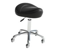 JISADER Sgabello da sella Nail Beauty Puleggia Sedia da lavoro ergonomico girevole girevole Sgabello SPA Redazione lavoro Sgabello da massaggio per bar, Nero