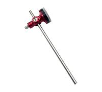 JISADER Singolo pedale martello grancassa mallet testa pratica tamburo e martello bacchetta pedale tamburo battente per sostituzione batteria elettronica, Rosso