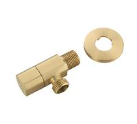 JISADER Valvola angolare Valvola rubinetto Valvola di controllo dell'acqua antiruggine Valvola dritta Deviatore per bagno per scaldabagni per lavatrice, Oro 1 Presa
